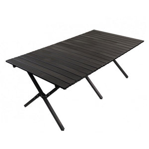 Masa camping, Aluminiu, Pliabila, Flippy, 120x60x43cm, Negru-0
