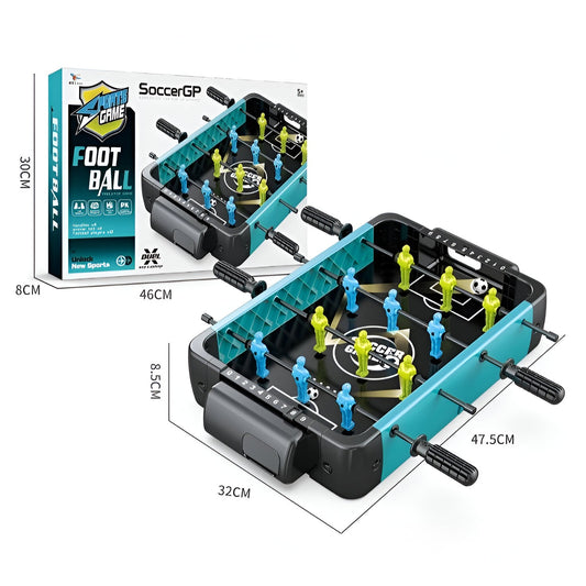 Masa de Fotbal cu Teren si 12 Jucatori Flippy, 4 Manere, 2 Mingi, cu Tablou Scor, din ABS, 47.5x32x8.5 cm, Design Multicolor, pentru Copii/ Adulti-1