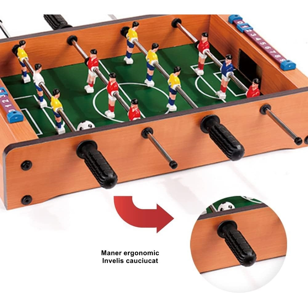 Masa de fotbal cu teren si 12 jucatori Flippy, cu tablou pentru scor, din metal, lemn si ABS, 34.5 x 23 x 7 cm, pentru copii-2