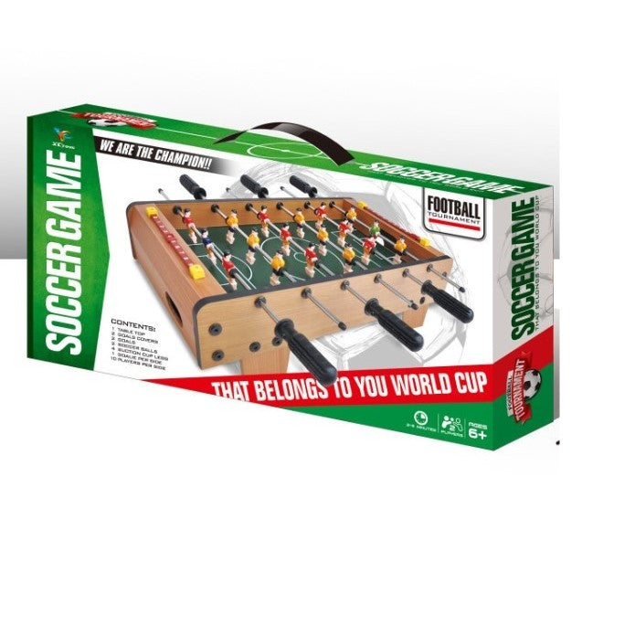 Masa de fotbal cu teren si 18 jucatori Flippy, 6 manere, cu tablou pentru scor, din metal, lemn si ABS, 50 x 25 x 18 cm, cu picioare, pentru copii/adulti-4