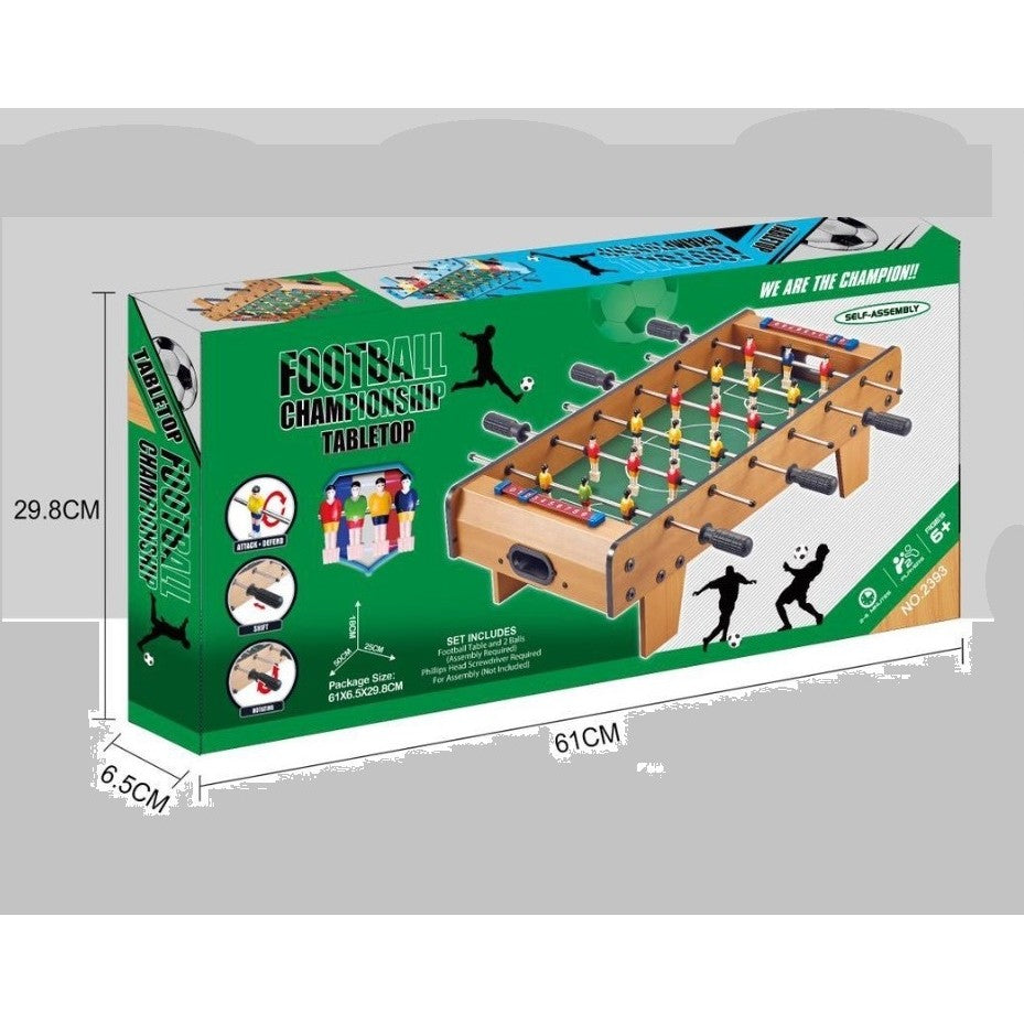 Masa de Fotbal cu Teren si 18 Jucatori Flippy, 6 Manere, cu Tablou pentru Scor, din Metal, Lemn si ABS, 60.5 x 30.5 x 18.5 cm, cu Picioare, pentru copii/adulti-2