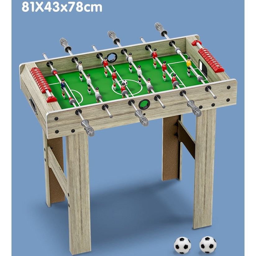 Masa de Fotbal cu Teren si 18 Jucatori Flippy, 6 Manere, cu Tablou pentru Scor, din Metal, Lemn si ABS, 81 x 43 x 78 cm, cu Picioare, pentru copii/adulti, Gri-2