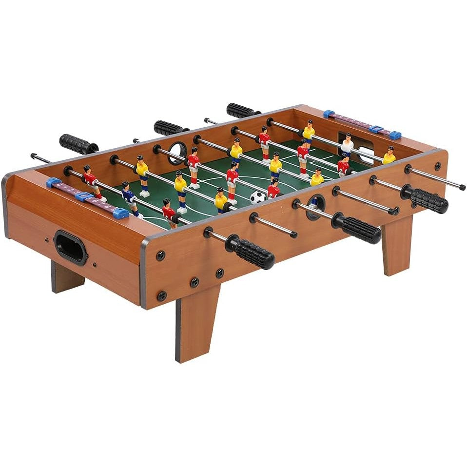 Masa de fotbal cu teren si 18 jucatori Flippy, cu tablou pentru scor, din metal, lemn si ABS, 50 x 25 x 15.5 cm, pentru copii-0