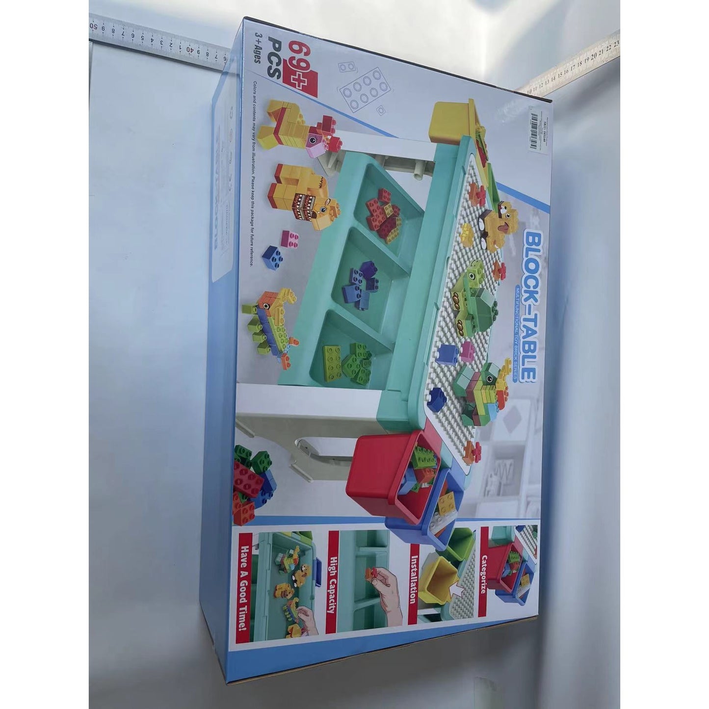 Masa de joaca pentru construit, 69 piese incluse-5