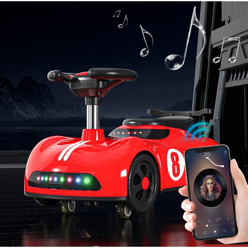 Masina pentru Copii, Flippy, 1-3 ani, Impingere, Bluetooth, Muzica, din ABS, 4 Roti, Inaltime Sezut 22 cm, Rosu-2