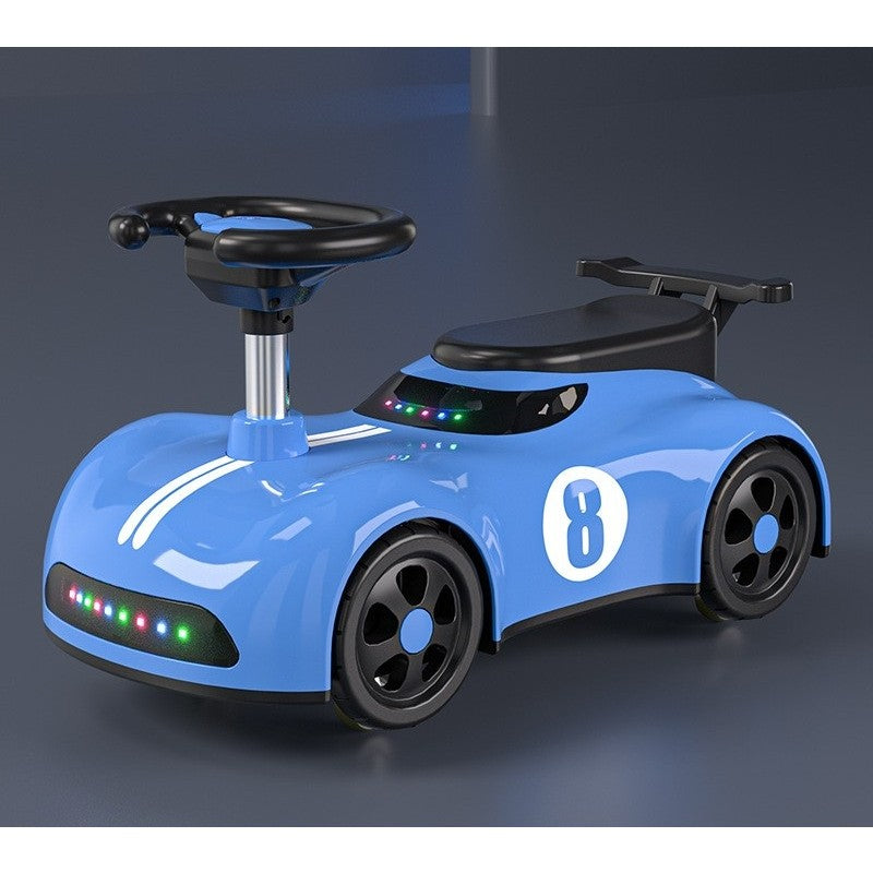 Masina pentru Copii, Flippy, 1-3 ani, Impingere, Bluetooth, Muzica, din ABS, 4 Roti, Inaltime Sezut 22 cm, Albastru-1