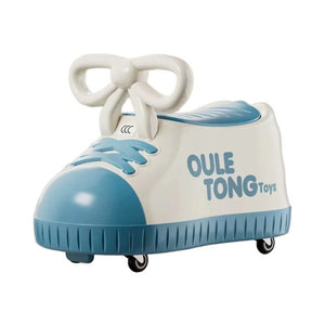 Masina pentru Copii, Flippy, Model Pantof, 4 Roti, 1-6 ani, Cutie de Depozitare, din ABS, 48 x 27 x 34 cm, Albastru-0