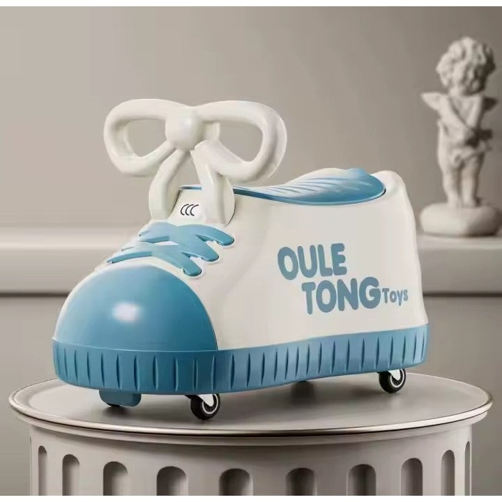 Masina pentru Copii, Flippy, Model Pantof, 4 Roti, 1-6 ani, Cutie de Depozitare, din ABS, 48 x 27 x 34 cm, Albastru-2