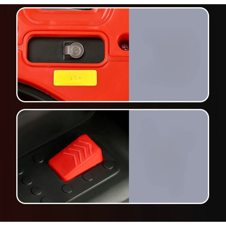 Masinuta Electrica Flippy, pe 4 Roti, Tip ATV, cu Acumulator, Sistem Anti-Rasturnare, Sistem de Lumini si Sunet, 2-5 Ani, 70 x 43 x 48 cm, Rosu-2