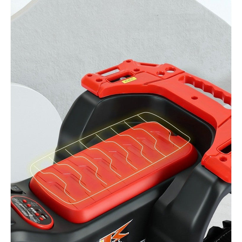 Masinuta Electrica Flippy, pe 4 Roti, Tip ATV, cu Acumulator, Sistem Anti-Rasturnare, Sistem de Lumini si Sunet, 2-5 Ani, 70 x 43 x 48 cm, Rosu-7