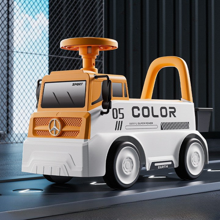 Mașinuță pentru copii, Flippy, 3 ani, Model Camion, Sport, Claxon, Cutie Depozitare, 62x26x40 cm, Portocaliu-1