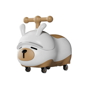 Masinuta Ride-On Flippy, Sistem Anti-Rasturnare, Sistem de Lumini si Sunet, Bluetooth, 1-3 Ani, Model Catel, 43 x 33 x 26 cm, Alb - Maro-0