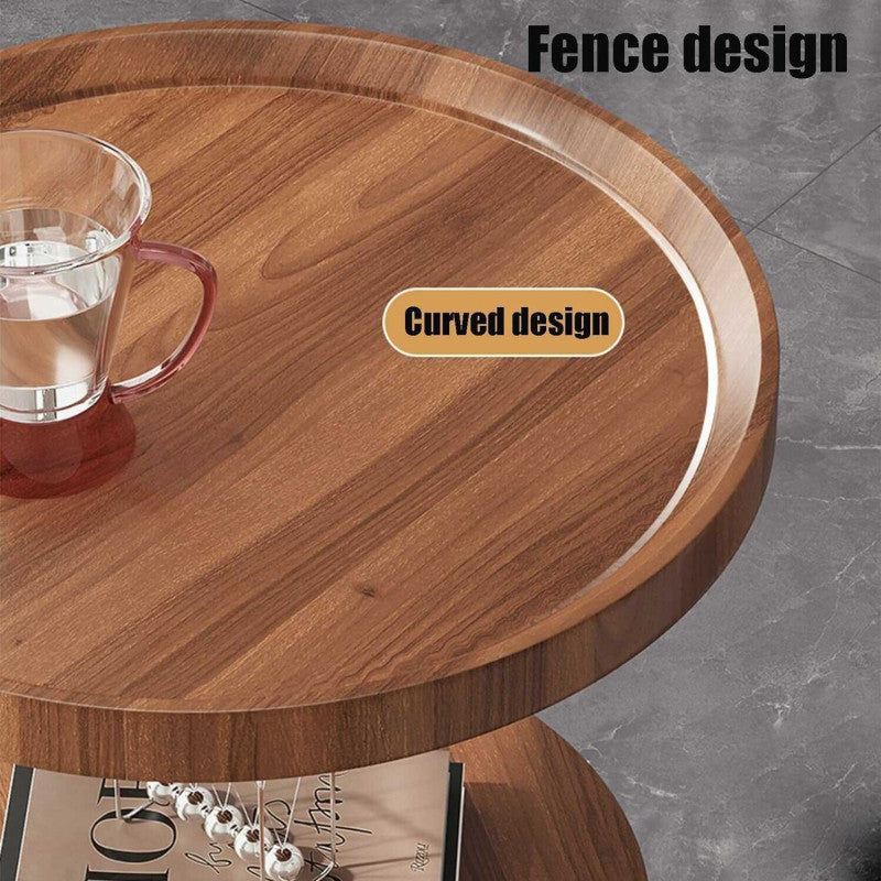 Masuță de cafea pentru living cu 3 polite rotunde, MDF