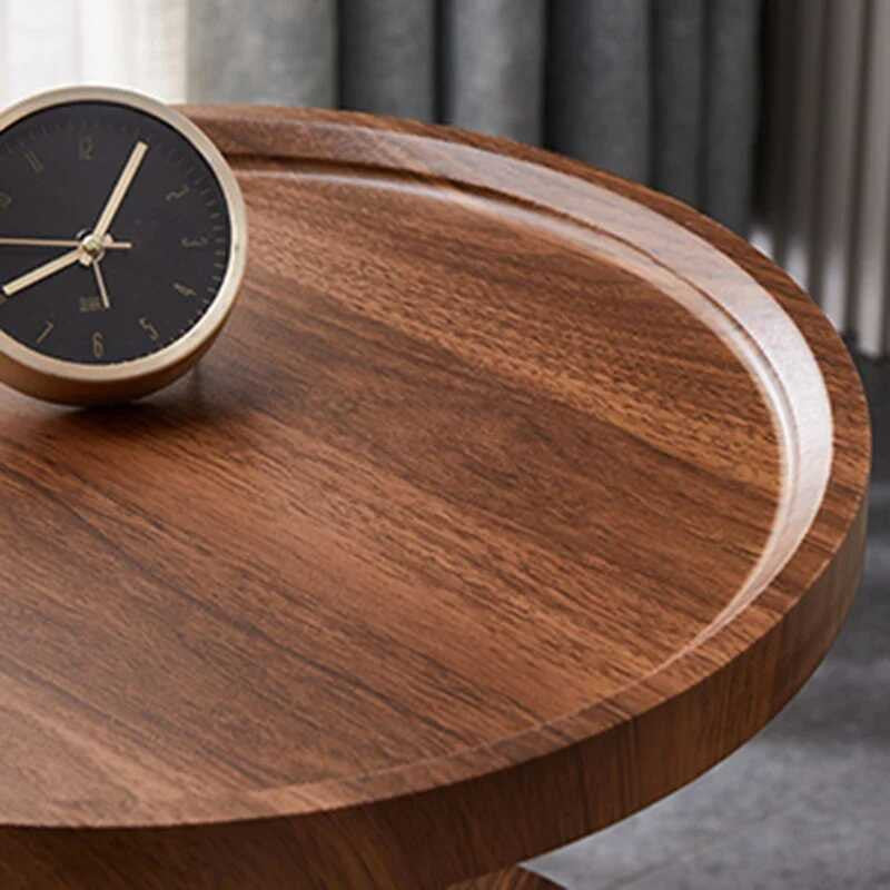 Masuță de cafea pentru living cu 3 polite rotunde, MDF