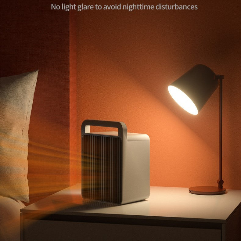 Mini Aeroterma, Flippy, Mini Radiator Electric, Putere 900 W, Buton cu 2 Trepte de Temperatura, Inchidere Automata, cu Maner de Prindere, 15x10.3x21 cm, Alb/ Negru-2