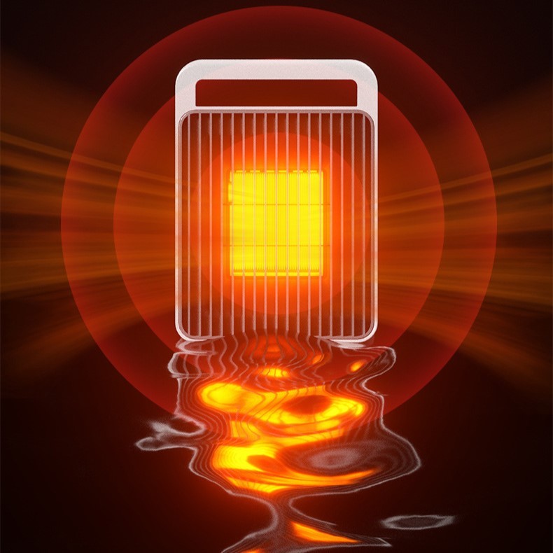 Mini Aeroterma, Flippy, Mini Radiator Electric, Putere 900 W, Buton cu 2 Trepte de Temperatura, Inchidere Automata, cu Maner de Prindere, 15x10.3x21 cm, Alb/ Negru-8