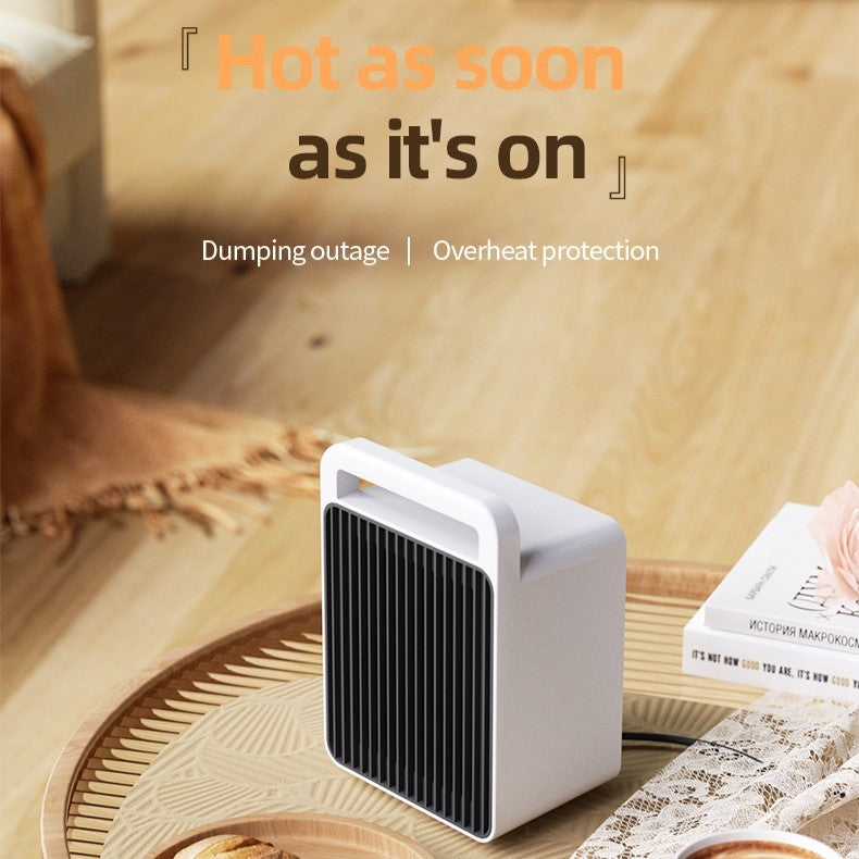 Mini Aeroterma, Flippy, Mini Radiator Electric, Putere 900 W, Buton cu 2 Trepte de Temperatura, Inchidere Automata, cu Maner de Prindere, 15x10.3x21 cm, Alb/ Negru-10