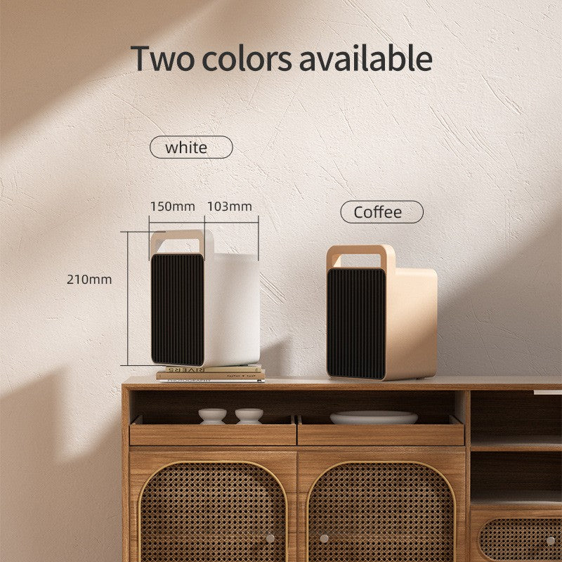 Mini Aeroterma, Flippy, Mini Radiator Electric, Putere 900 W, Buton cu 2 Trepte de Temperatura, Inchidere Automata, cu Maner de Prindere, 15x10.3x21 cm, Alb/ Negru-11