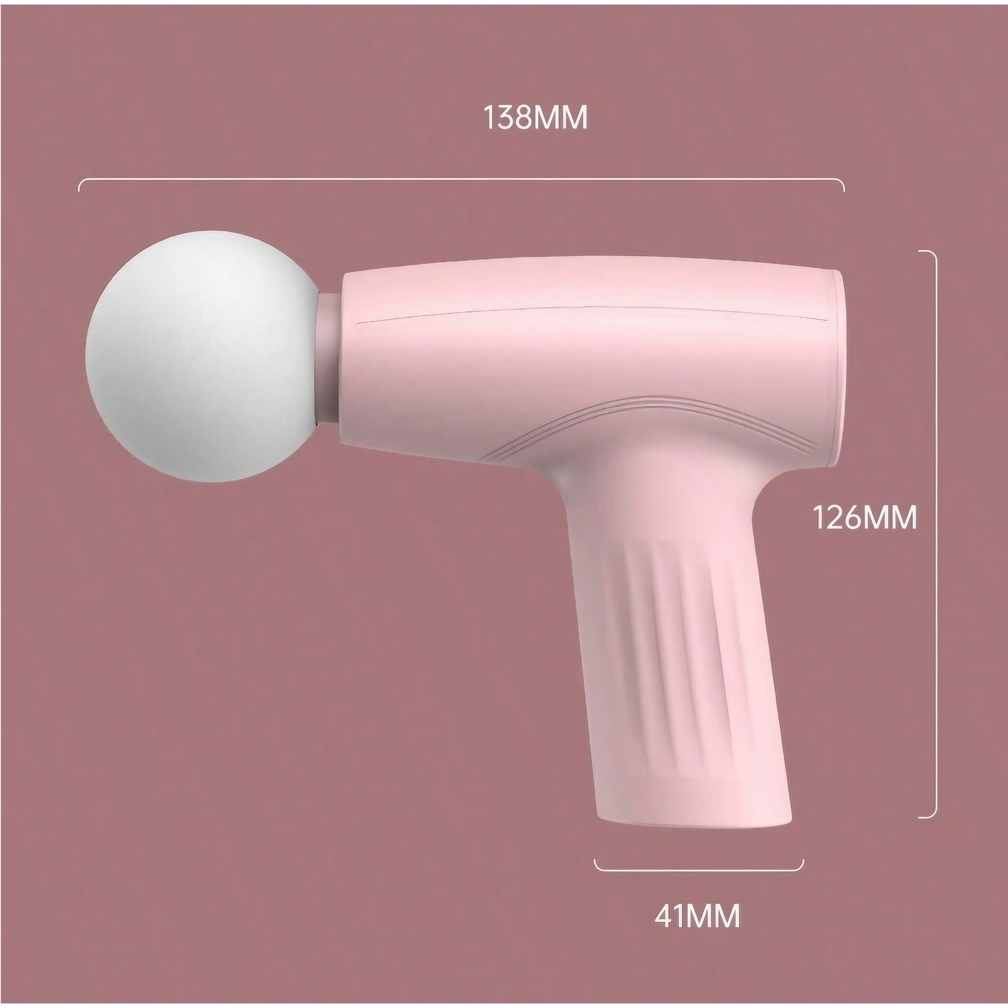 Mini Aparat de Masaj, Flippy, Tip Pistol, Incarcare USB Tip C, Portabil, Pentru Relaxare Musculara, Autonomie 120 Min, 3 Trepte de Viteza, Roz-3