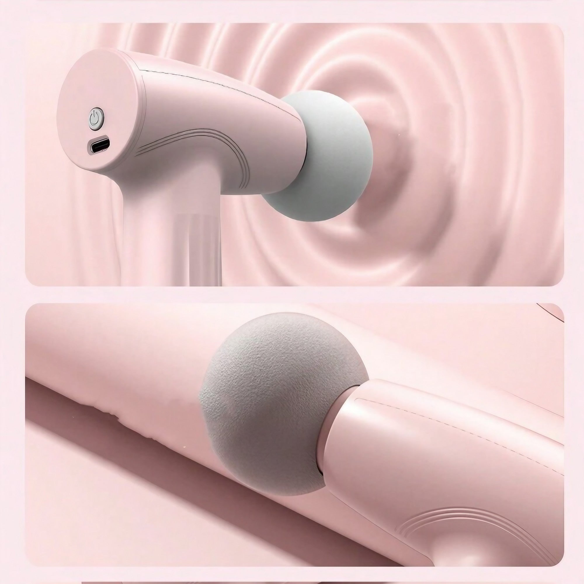 Mini Aparat de Masaj, Flippy, Tip Pistol, Incarcare USB Tip C, Portabil, Pentru Relaxare Musculara, Autonomie 120 Min, 3 Trepte de Viteza, Roz-9