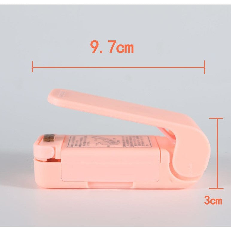 Mini Aparat de Sigilat Pungi cu Baterii, Flippy, Etansare prin Caldura, Spate Magnetic, Portabil, 9.7x3 cm, Roz-4
