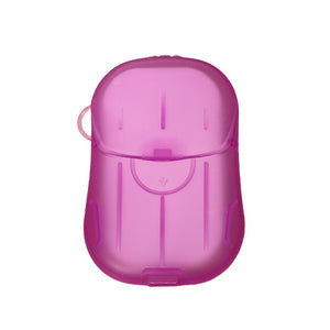 Mini Cutie de Sapun din Hartie, Flippy, de Unica Folosinta, Portabila, Potrivit pentru Calatorii, 20 buc, Roz-0