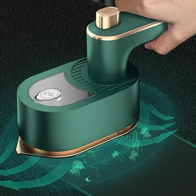 Mini Fier de Calcat, Flippy, Pliabil si Portabil, Calcare Verticala/Orizonala, cu Abur, 50 ml, 40W, 10.5 x 12 cm, Verde-1