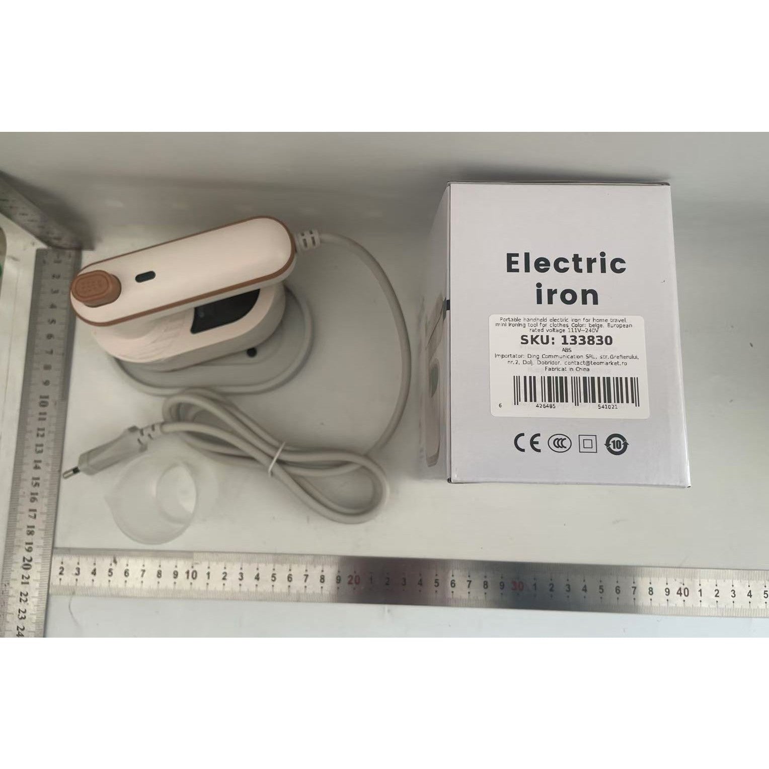 Mini Fier de Calcat, Flippy, Pliabil si Portabil, Calcare Verticala/Orizonala, cu Abur, 50 ml, 40W, 10.5 x 12 cm, Alb-1