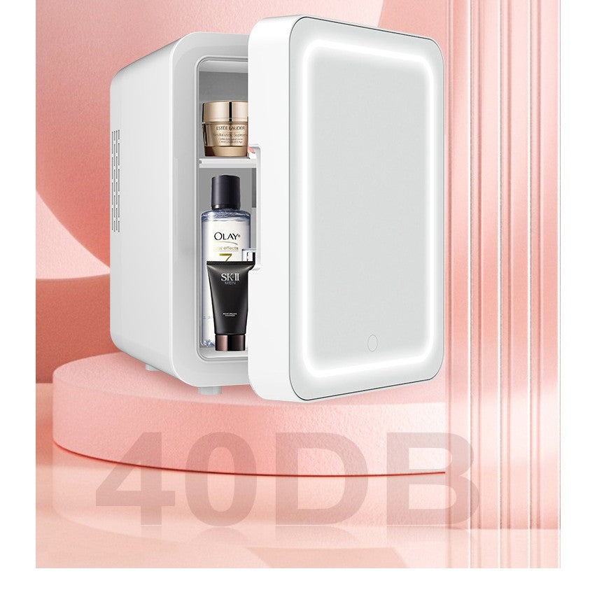 Mini frigider cosmetice, Flippy, dubla functie de incalzire/racire, portabil, 8L, alb-10