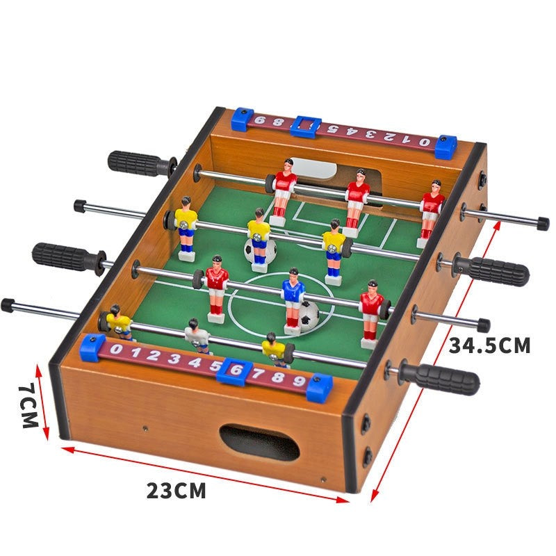 Mini Masa de Fotbal cu Teren si 12 Jucatori Flippy, 4 Manere, cu Tablou pentru Scor, din Metal, Lemn si ABS, 34.5 x 23 x 7 cm, pentru copii/adulti-3