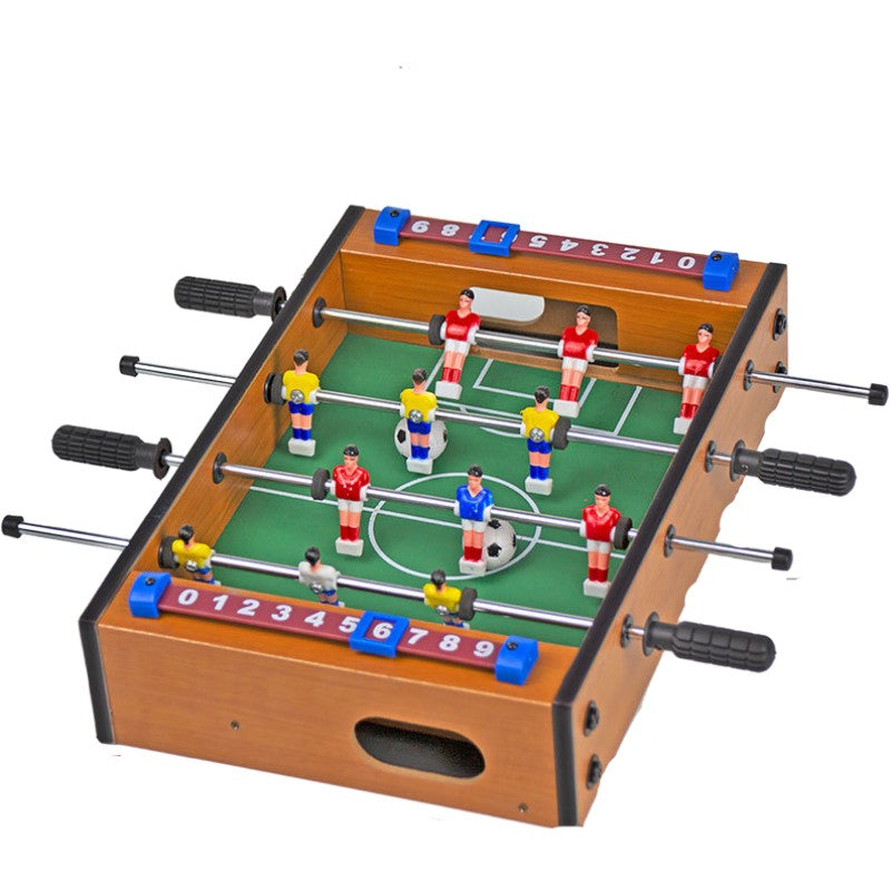 Mini Masa de Fotbal cu Teren si 12 Jucatori Flippy, 4 Manere, cu Tablou pentru Scor, din Metal, Lemn si ABS, 34.5 x 23 x 7 cm, pentru copii/adulti-0