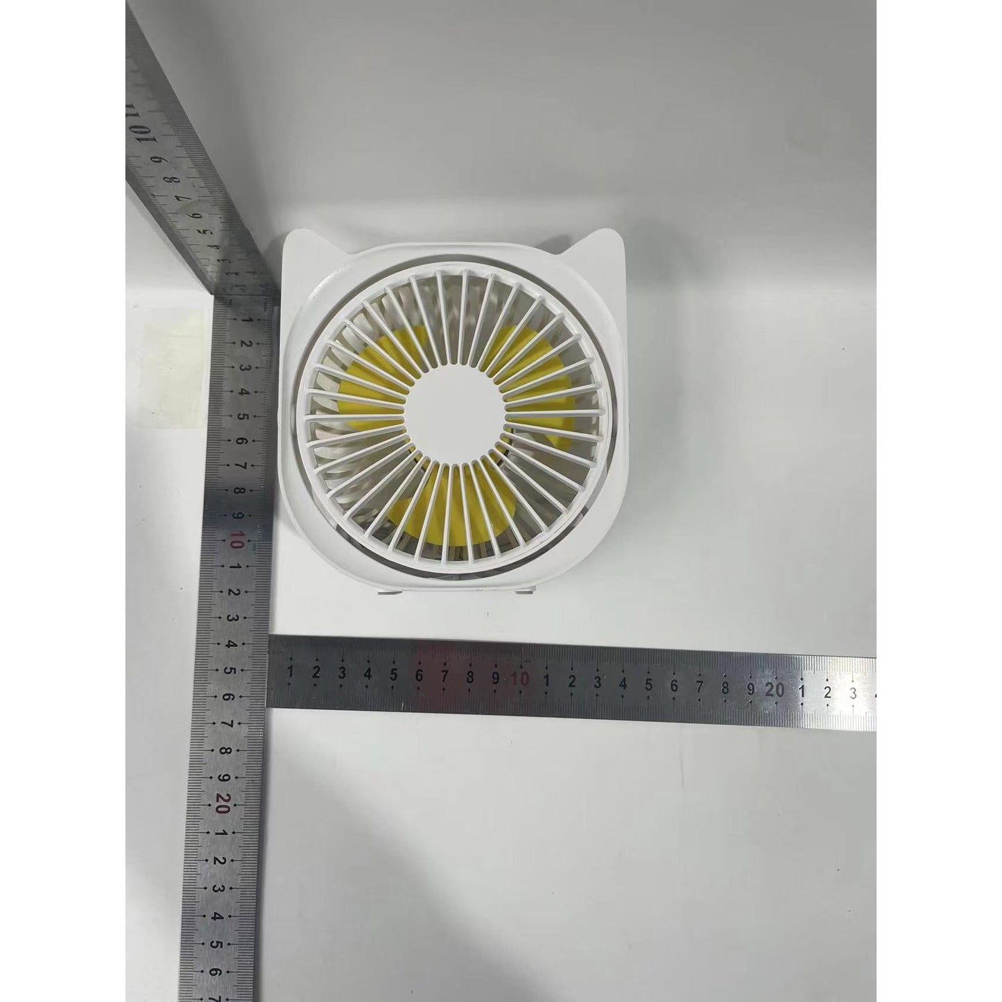 Mini ventilator pentru birou cu usb, Flippy, rotire 360 grade, 3 viteze, 13.5 x 12,8 cm, Alb-7