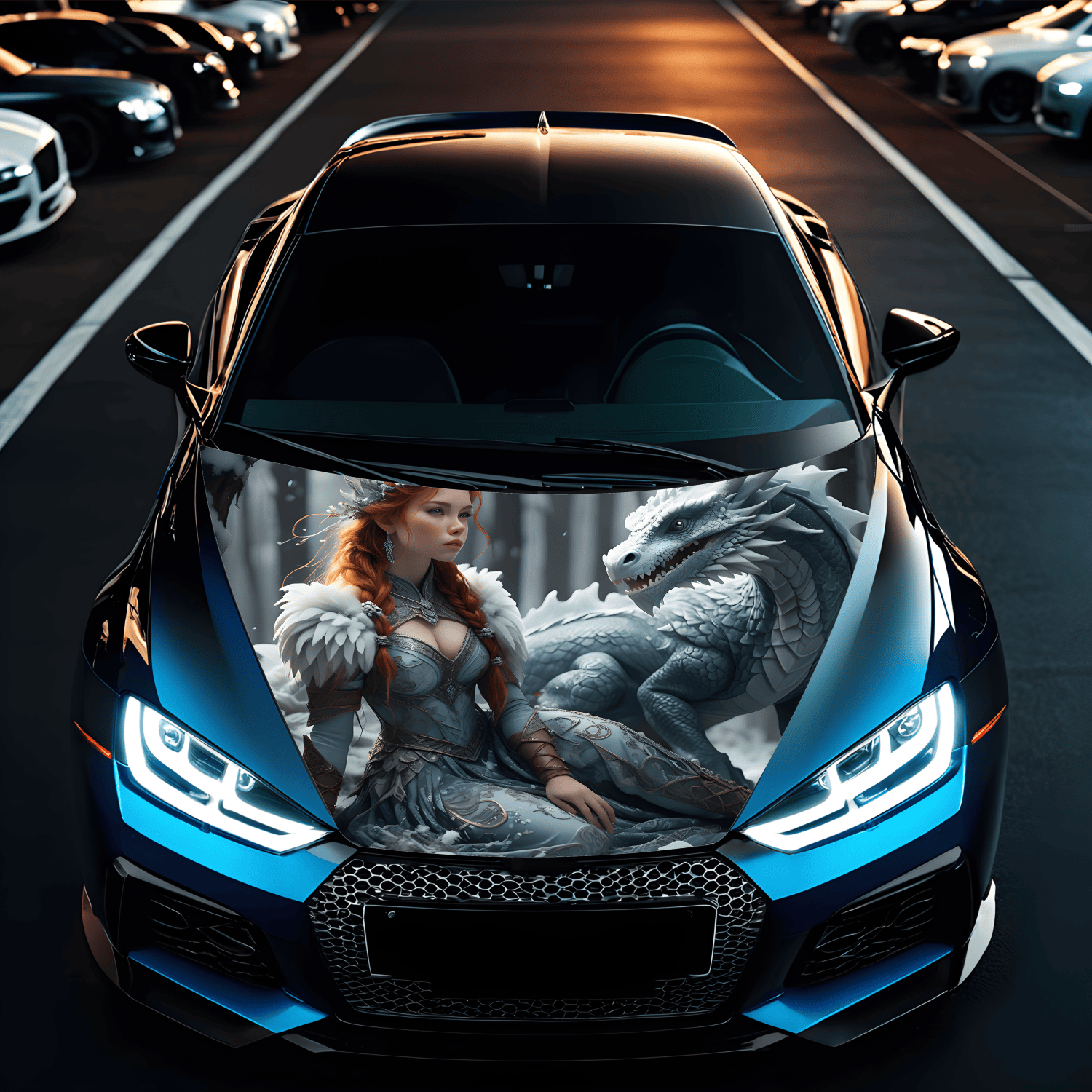 Folie Capota Auto "Hood Art" rezistenta la exterior, marime S (150 x 110cm) - Cod_ AVX-CAPOTA-014S-0