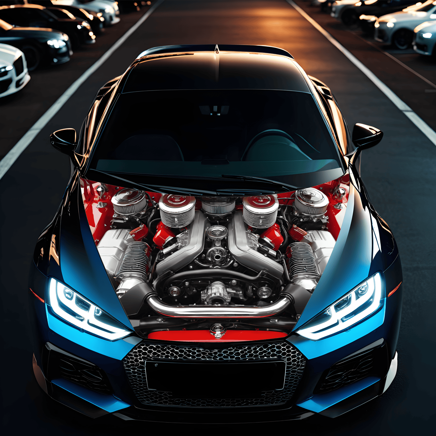 Folie Capota Auto "Hood Art" rezistenta la exterior, marime M (165 x 120cm) - Cod_ AVX-CAPOTA-020M-0