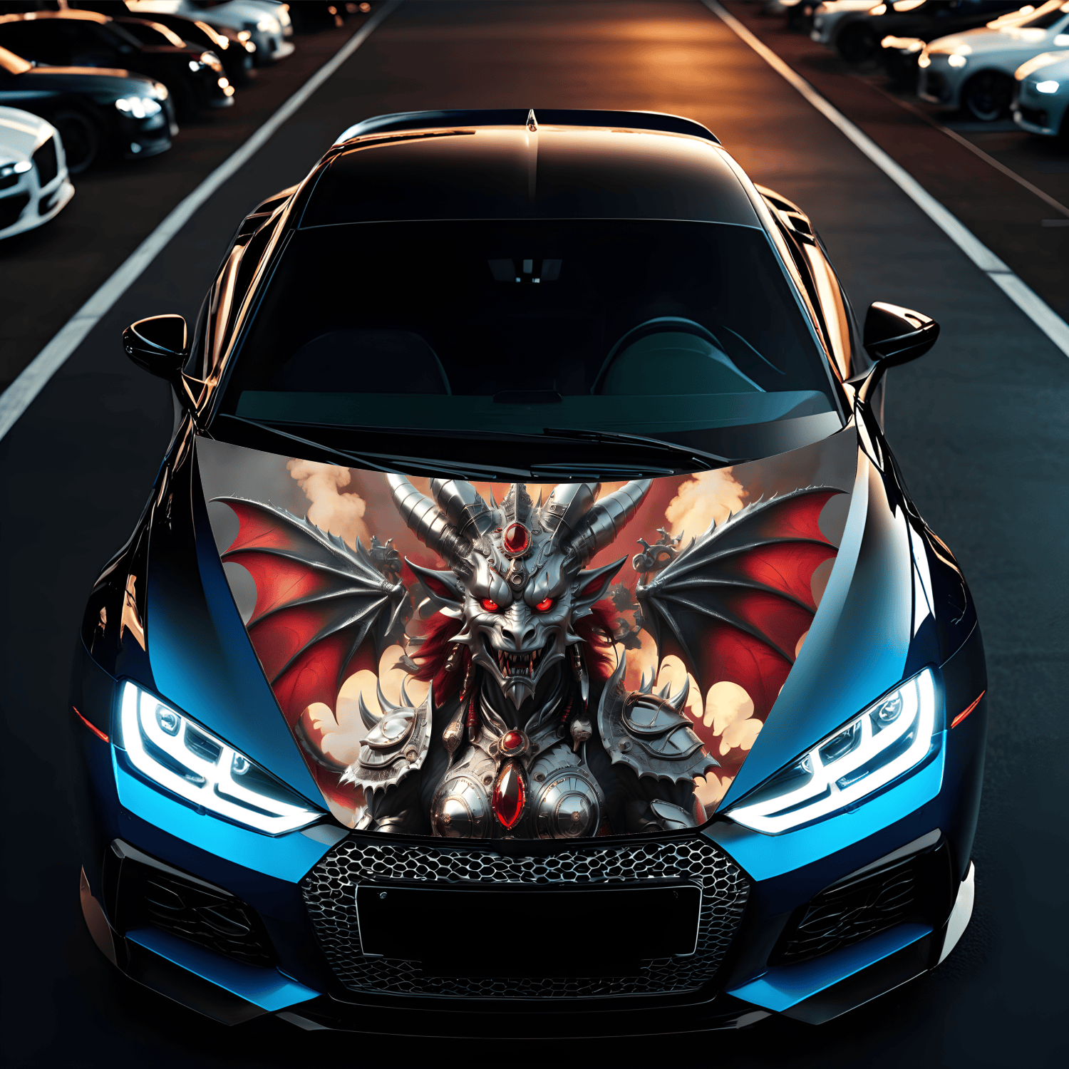 Folie Capota Auto "Hood Art" rezistenta la exterior, marime M (165 x 120cm) - Cod_ AVX-CAPOTA-027M-0