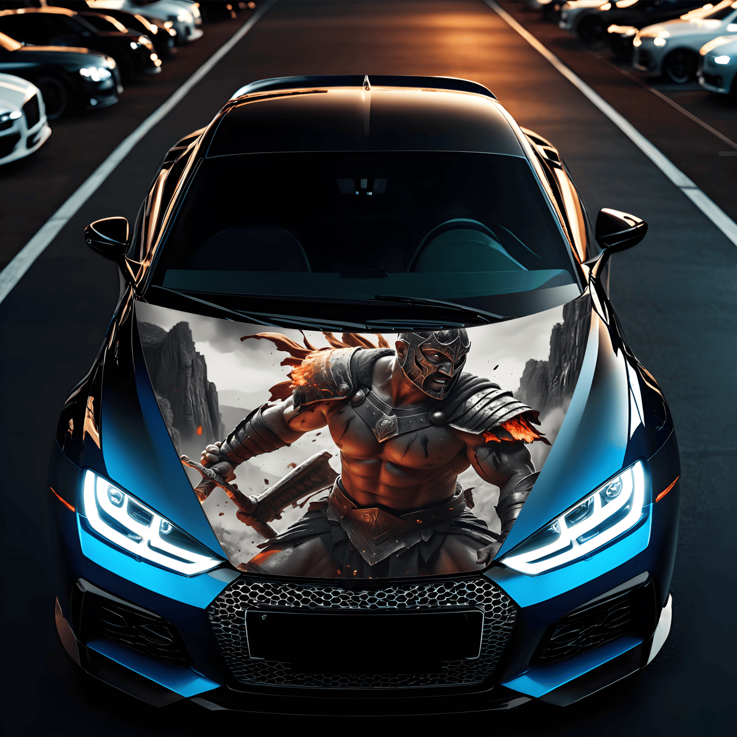 Folie Capota Auto "Hood Art" rezistenta la exterior, marime M (165 x 120cm) - Cod_ AVX-CAPOTA-008M-0