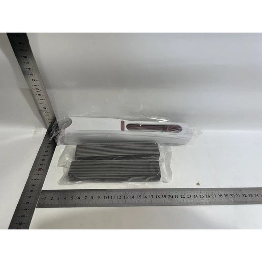 Mop de mână Flippy, mini portabil, cu sistem de stoarcere, dispozitiv de curățare manuală, cu burete absorbant, material PVA, suprafețe și ferestre multiple, 29,5 x 15,5 cm, alb Culoare: Patentat [mop mic + 2 PU care nu se întăresc niciodată Mia-1