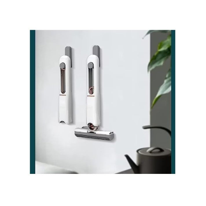 Mop de mana Flippy, mini-portabil, cu sistem de stoarcere, dispozitiv de curatat manual, cu burete absorbant, material PVA, multisuprafete si geamuri, 29.5 x 15.5 cm, alb-5