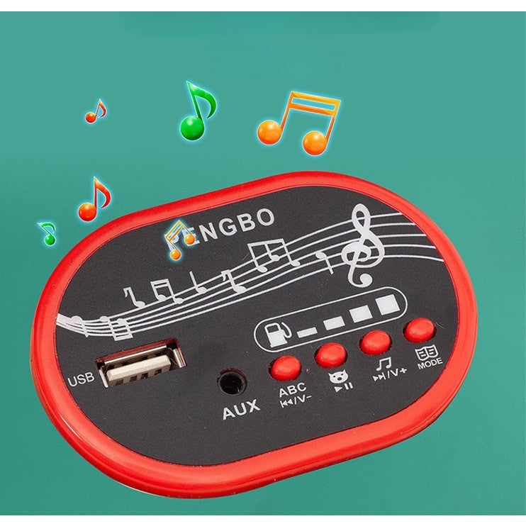 Motocicleta Electrica Flippy, cu Acumulator, cu Sistem Anti-Rasturnare, Sistem de Lumini si Muzica, Cutie de Depozitare, 1-8 Ani, 93 x 43 x 58 cm, Alb - Bej-14