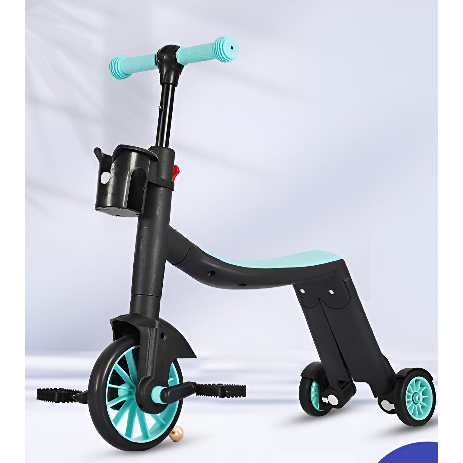 Bicicleta 8 in 1, Flippy, Transformabila, Multifunctionala, Reglare Inaltime, cu Maner de Impingere Detasabil, Tricicleta, Trotineta, 3 Roti, Pedale, Cosulet, 3-6 Ani, Albastru-1