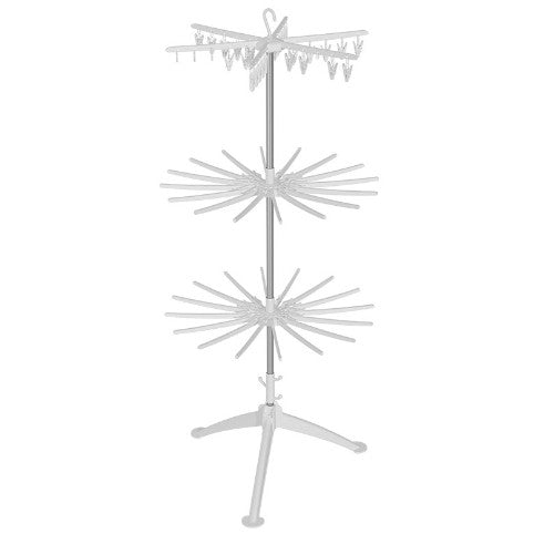 Uscator de Rufe Vertical, Flippy, 3 Niveluri, Pliabil, din ABS+PP+Otel Inoxidabil, Rotire 360 Grade, 178.7 x 75 cm, Alb-0