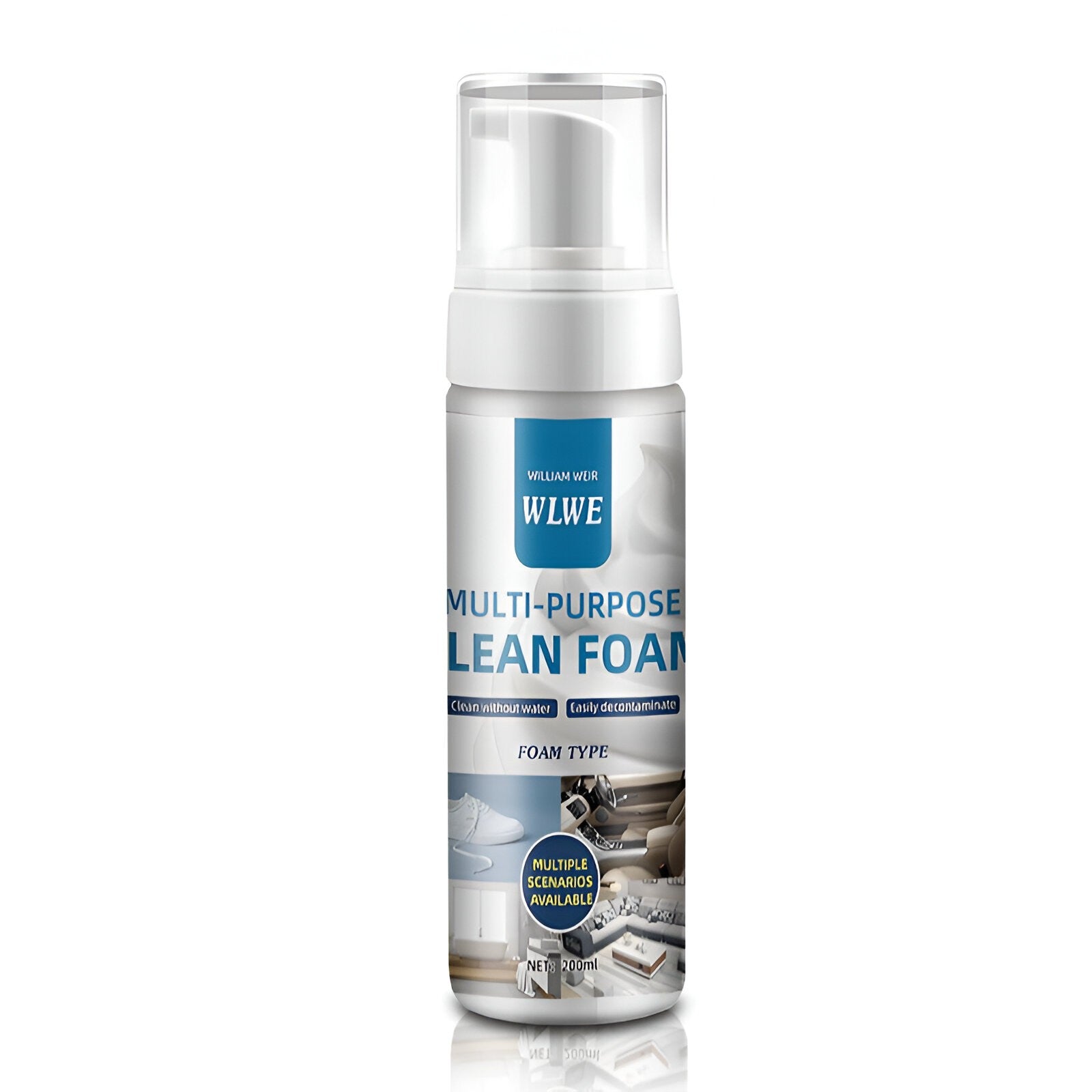 Detergent Spuma Multisuprafete, Flippy, Spray Auto, Casnic, Protectie Anti-UV, Curatare. Degresare, Reimprospatare, 200 mL-1