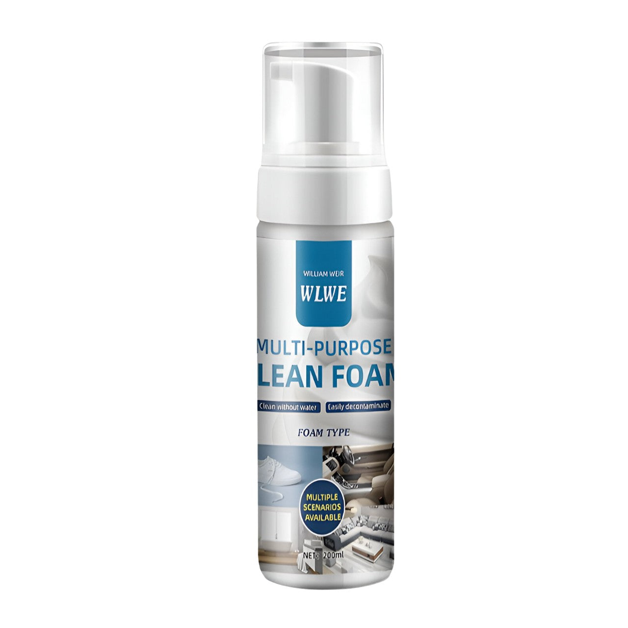 Detergent Spuma Multisuprafete, Flippy, Spray Auto, Casnic, Protectie Anti-UV, Curatare. Degresare, Reimprospatare, 200 mL-0