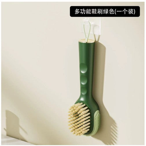 Perie pentru Curatare Incaltaminte cu Recipient pentru Detergent, Flippy, Perie Multifunctionala pentru Incaltaminte si Lenjerie, cu Peri Moi, Fara Deteriorare, 22x6x4 cm, Culoare Verde-0