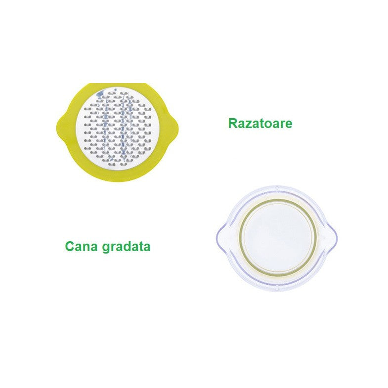 Storcator de Fructe 2 in 1, Flippy, cu Razatoare si Separator Ou, 14.8 x 8 x 13 cm, Verde-8