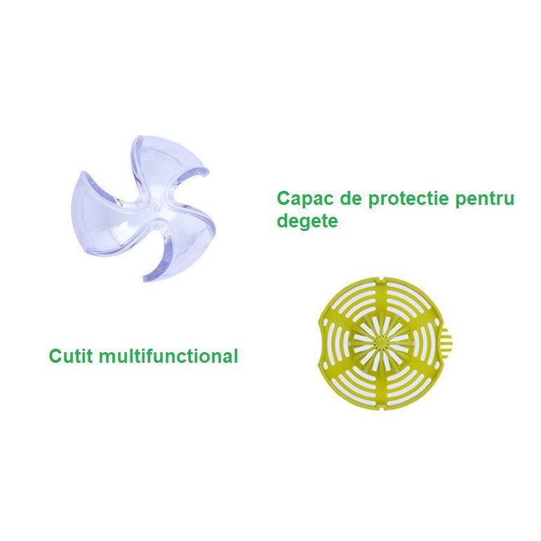 Storcator de Fructe 2 in 1, Flippy, cu Razatoare si Separator Ou, 14.8 x 8 x 13 cm, Verde-9