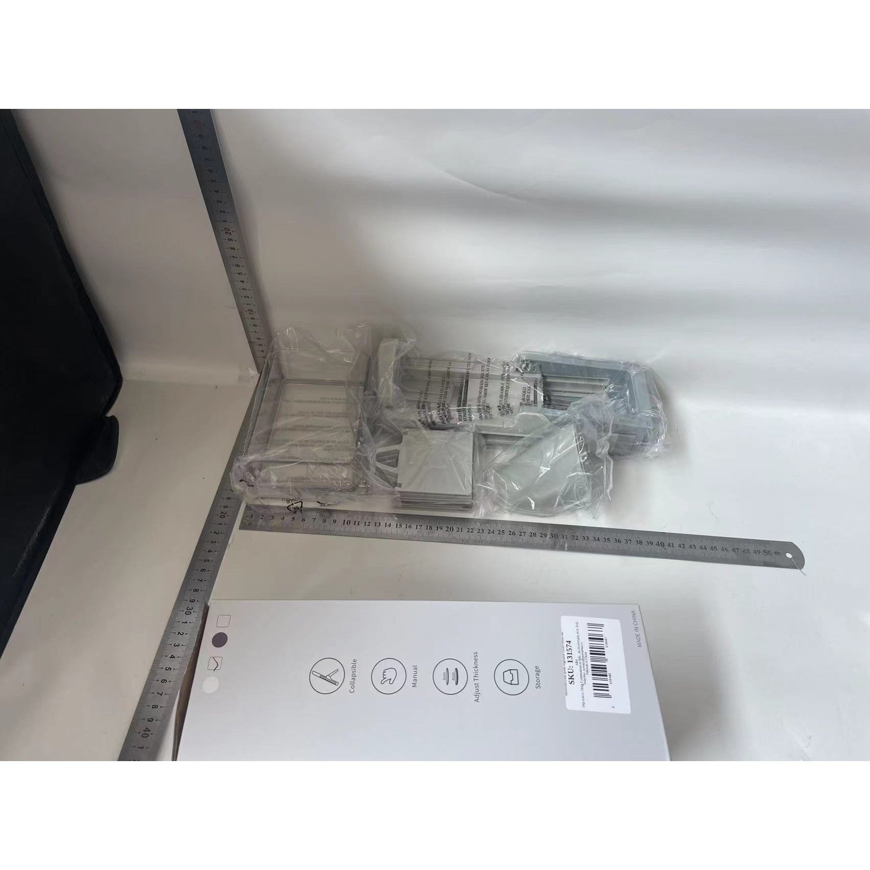 Feliator de legume multifunctional, taieturi diferite, razatoare bucatarie taiere cartofi presa manuala, pliabil, Alb-1