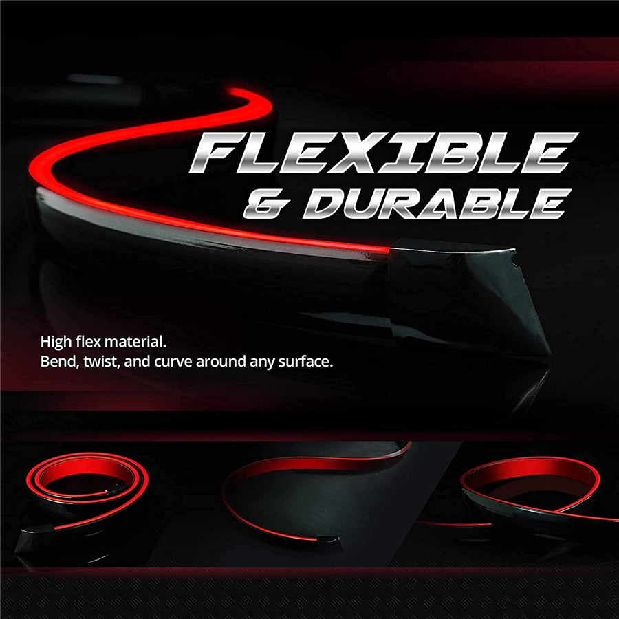 Eleron auto cu lampa stop frana suplimentara pentru autoturisme, 12V, 120cm, Negru-9