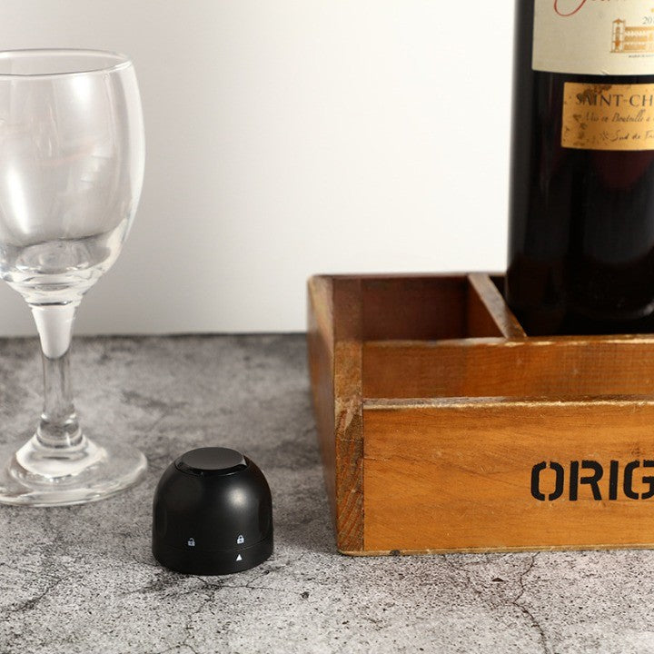 Capac de Etansare a Sticlei de Sampanie, Flippy, Rotativ, On-Off, Silicon, Reutilizabil, Usor de Depozitat si Folosit, 3.9 x 3.9 x 3.3 cm, Negru-2