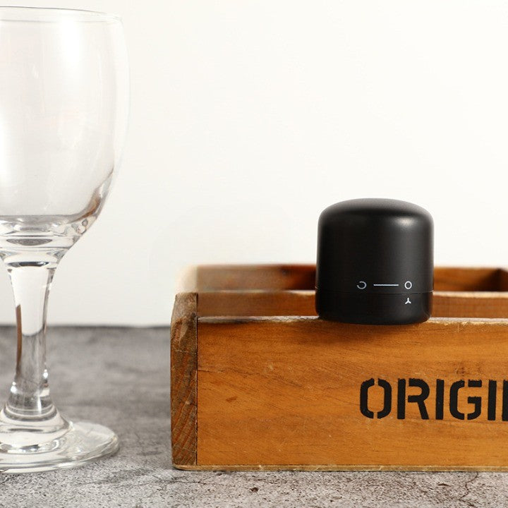 Capac de Etansare a Sticlei de Sampanie, Flippy, Rotativ, On-Off, Silicon, Reutilizabil, Usor de Depozitat si Folosit, 3.8 x 3.8 x 3.8 cm, Negru-1